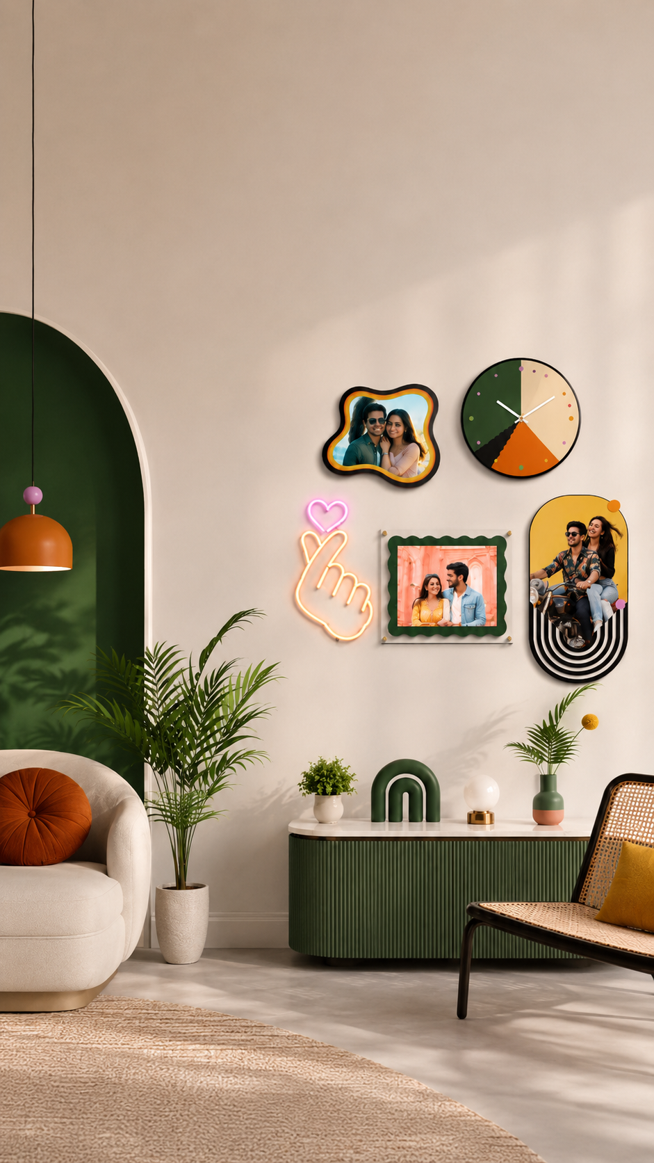 Wall Canvas pieces styled in a modern Indian home